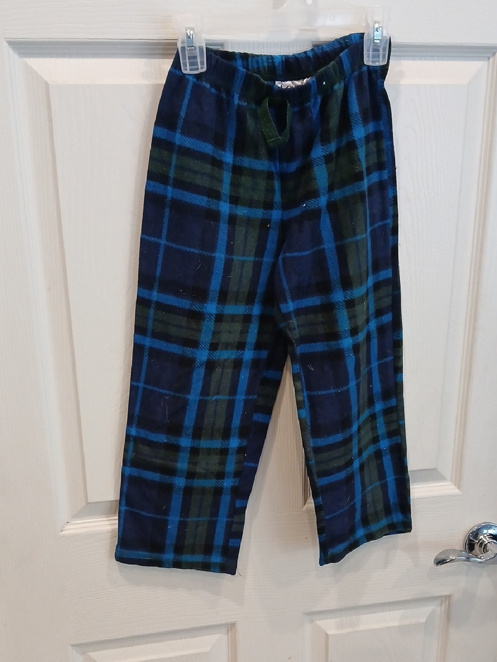 5/25 Kids Plaid Fleece Joggers - Blue & Green